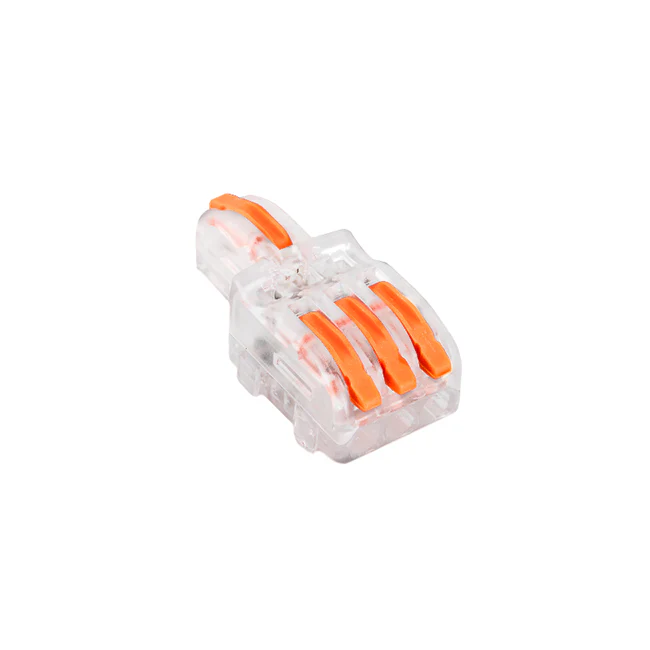 1 to 3 Slot, Clear Wire Lever Nut (10-Pack)