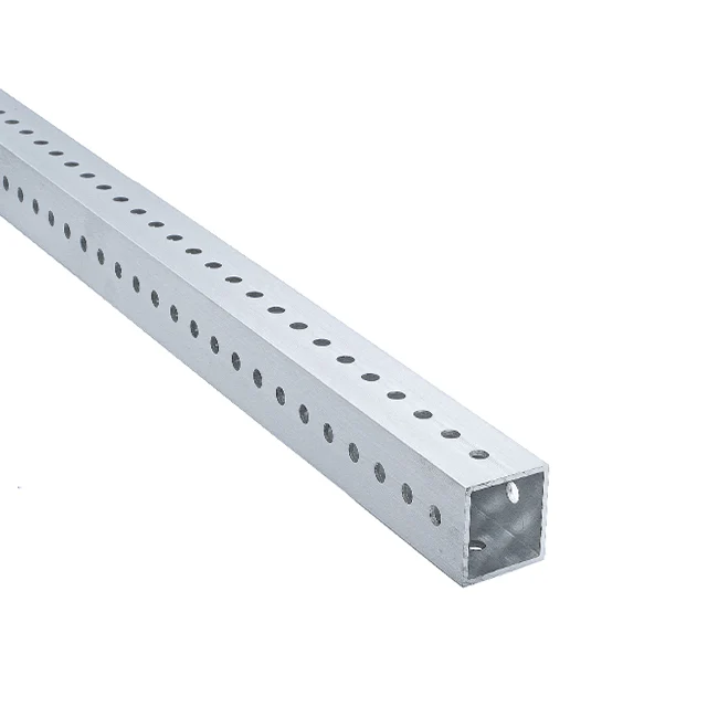 1" x 1" x 0.062" Aluminum Tube Stock with Hole Pattern (47")
