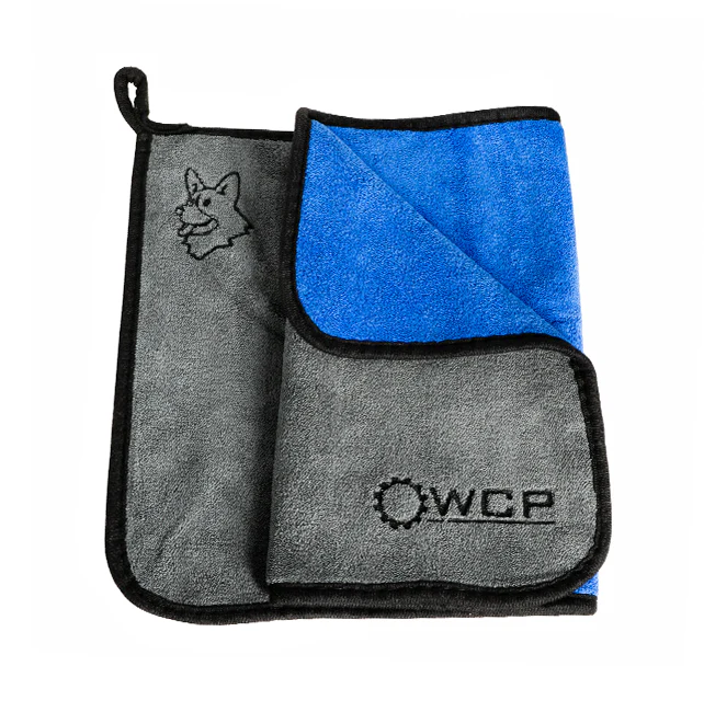 WCP & Corgi Logo, Double Sided 600gsm Microfiber Towel, 30cm x 60cm (2-Pack)